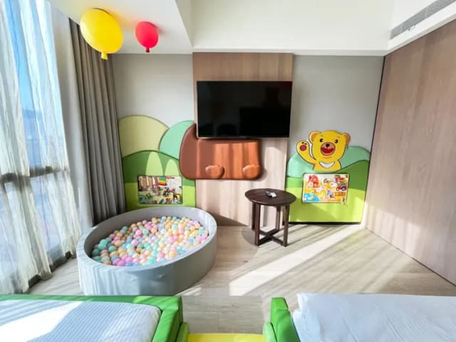 新悦花園酒店|親子主題、寵物友善-【2026】日式童趣家庭套房 (一大床+一小床+溜滑梯+球池)-5