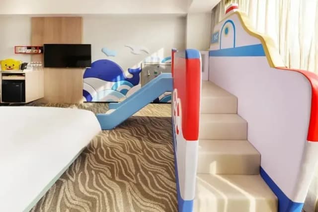 新悦花園酒店|親子主題、寵物友善-『快閃優惠』精緻家庭童趣房(兩大床)+溜滑梯-10
