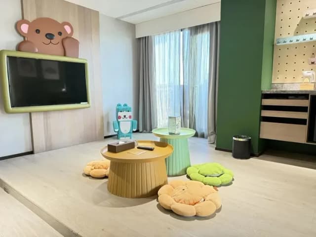 新悦花園酒店|親子主題、寵物友善-『快閃優惠』日式童趣家庭套房 (一大床+一小床+溜滑梯+球池)-6