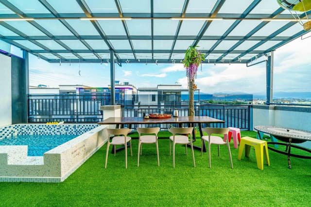 蘭洋親子民宿 | 21人宜蘭villa包棟 | BBQ&KTV&麻將&戲水池&滑梯房-21人包棟(五間房)|雙人房*1,四人房*2,五人房*1,六人房*1-2