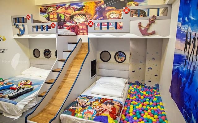 蘭洋親子民宿 | 21人宜蘭villa包棟 | BBQ&KTV&麻將&戲水池&滑梯房-21人包棟(五間房)|雙人房*1,四人房*2,五人房*1,六人房*1-6