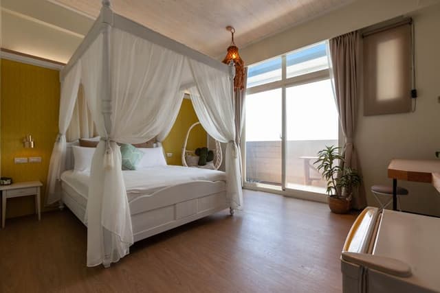 聽海說故事|6-10人花蓮包棟|海景|麻將&桌遊&BBQ烤肉-雙人房有附陽台-3