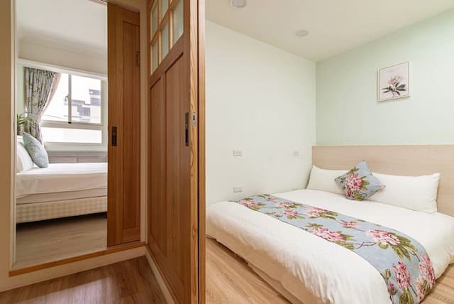 日安美好民宿|法式田園風|車站-小熊森活四人房-6