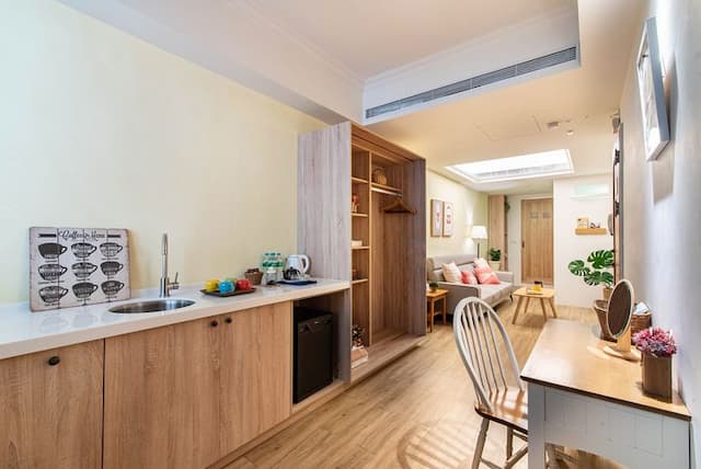 日安美好民宿|法式田園風|車站-小熊森活四人房-7