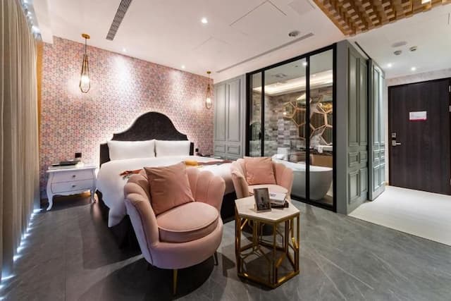 挪威森林文創館|超大溜滑梯、孩童滑步車道-文創摩登商務房-1