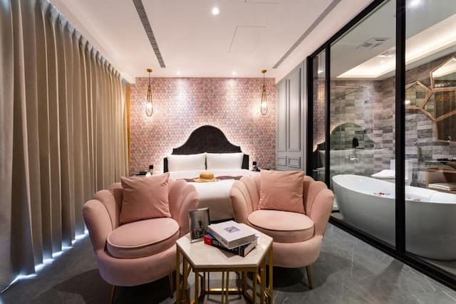 挪威森林文創館|超大溜滑梯、孩童滑步車道-文創摩登商務房-3