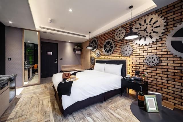 挪威森林文創館|超大溜滑梯、孩童滑步車道-文創摩登商務房-7