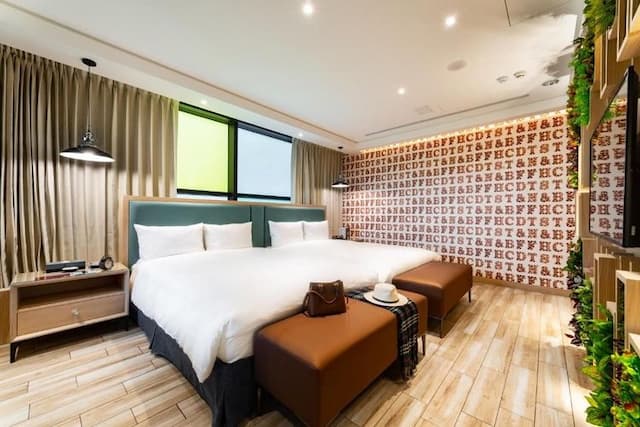 挪威森林文創館|超大溜滑梯、孩童滑步車道-文創親子家庭房(18:00後可入住)-2