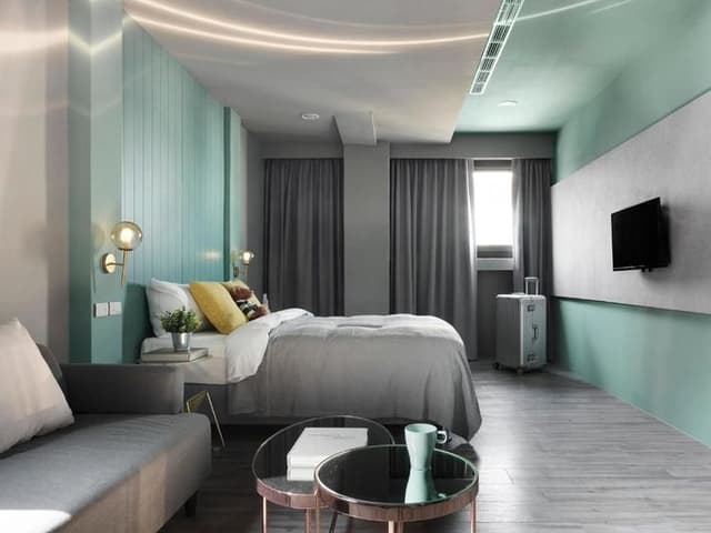 曼特先生|近台中火車站、可選購寵物友善房型、文青質感旅店-豪華雙人房–不含早餐-5