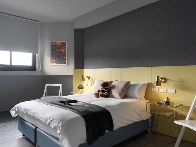 曼特先生|近台中火車站、可選購寵物友善房型、文青質感旅店-高級雙人房–不含早餐-5